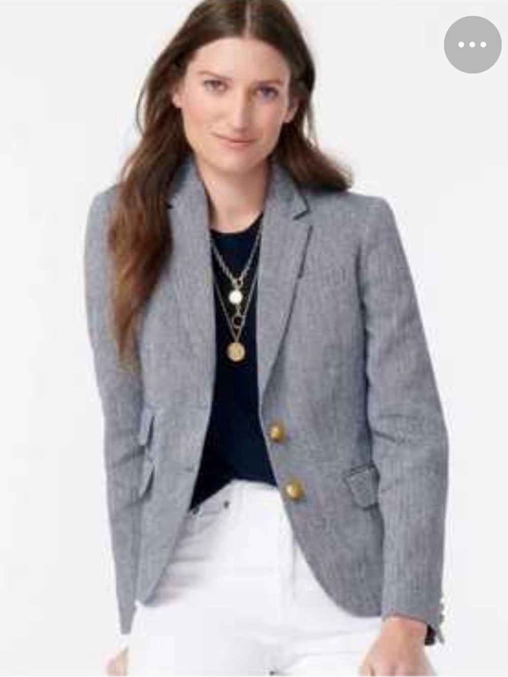 J. Crew Light BlueTweed Tailored Blazer